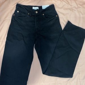 H&M 90’s Straight High Waist Black Jeans